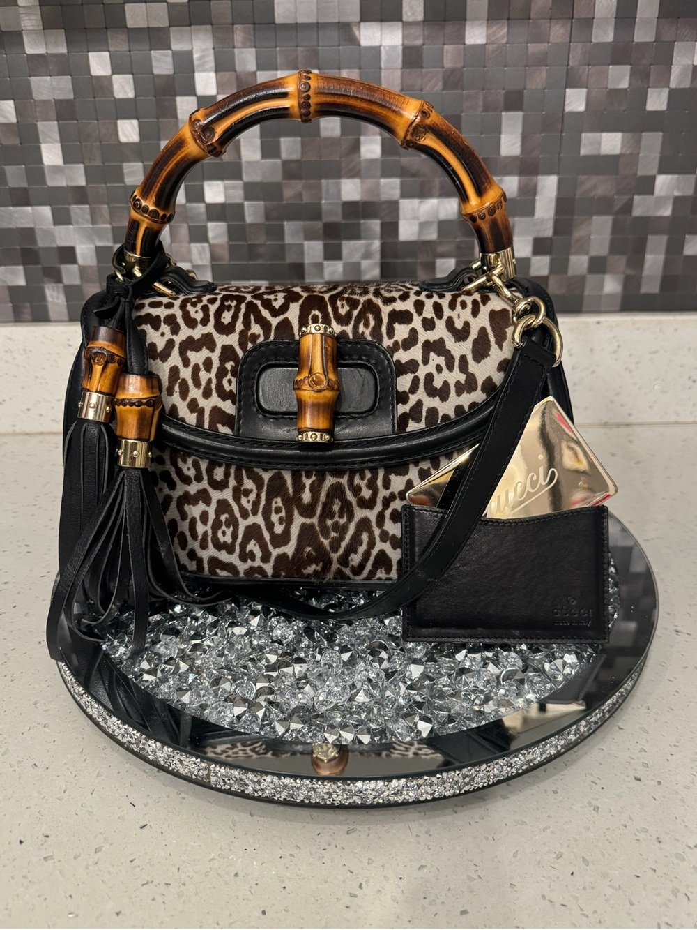 Vintage Gucci Pony Hair Bamboo Handle